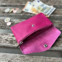 Leder-Portemonnaie L pink