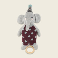 Strickspieluhr Elefant mit Hütchen von Ava & Yves