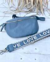 Webriemen jeansblau "Love"