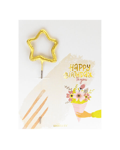 Mini Wondercard "Happy Birthday" Bouquet von wondercandle