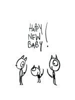 Postkarte "Happy new Baby" von eDITION GUTE...