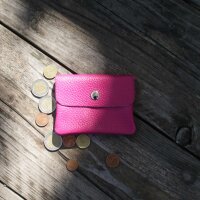 Leder-Portemonnaie S pink