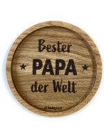 Holzuntersetzer von Holzpost - Bester Papa