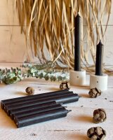 Stabkerze 19,5cm von Branded by - schwarz