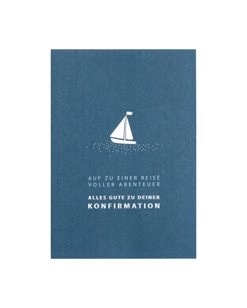 Segenkarte "Segelboot Konfirmation" von Räder