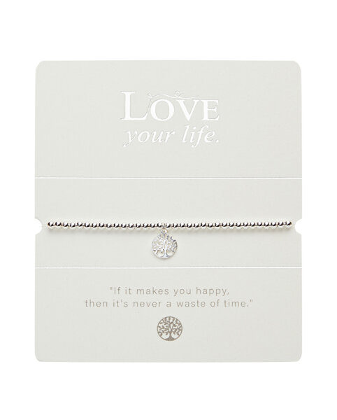 Kugelarmband "Love your life" Baum des Lebens versilbert von HCA