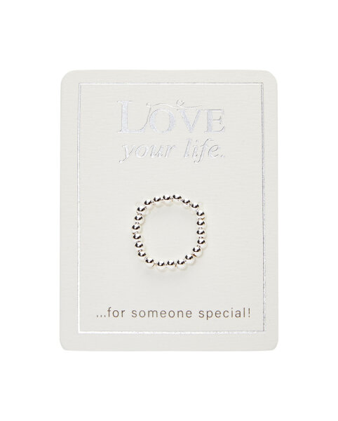 Ring "Love your life" versilbert von HCA