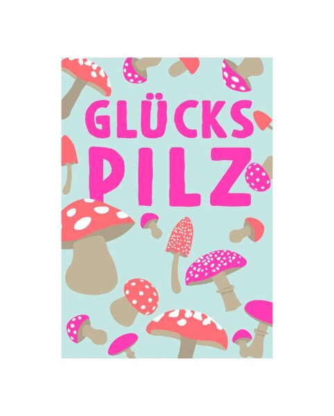 Postkarte luminous "Glückspilz" von Nobis Design