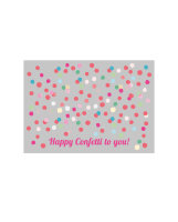 Postkarte luminous "confetti to you" von Nobis...