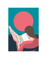 Postkarte Nobiyama "Reading woman" von Nobis...