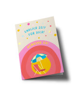 Klappkarte neonstyle "Endlich Zeit für...