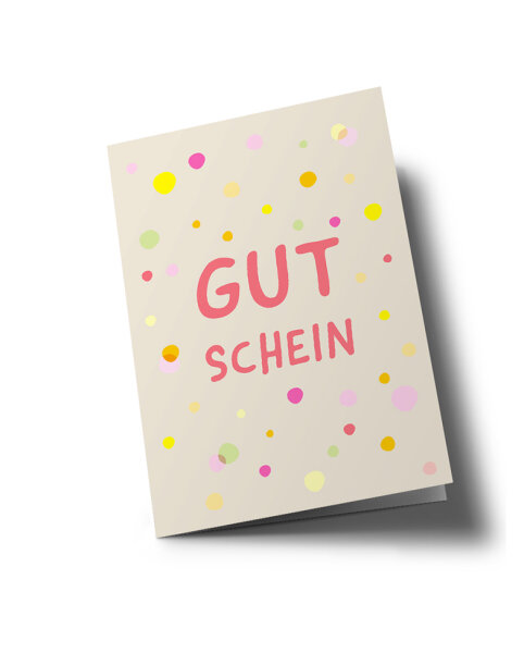 Klappkarte neonstyle "Gutschein" von Nobis Design
