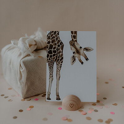 Postkarte "Giraffe" von Eulenschnitt