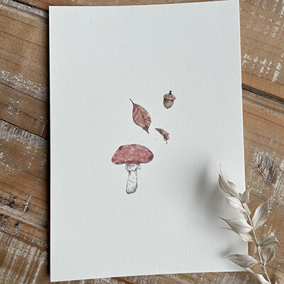 Postkarte "Herbst" von Inkylines