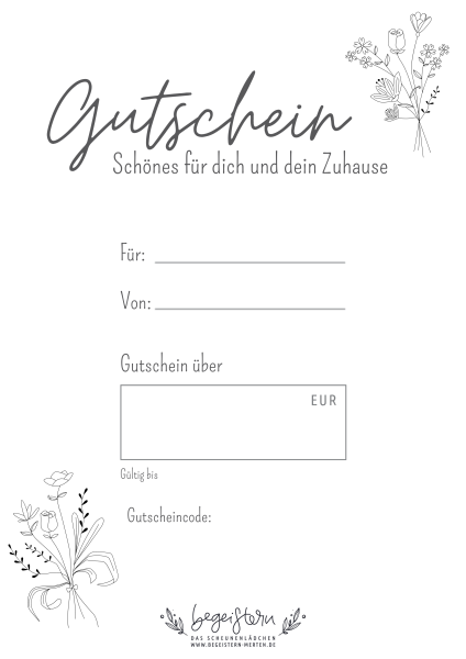 Gutschein Blümchen