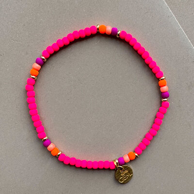 Armband Mini Roc "Neon Pink" von Super Gem