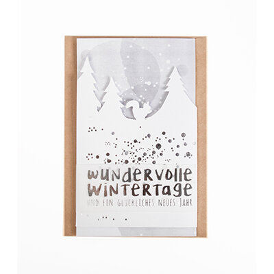 Fensterbildkarte "Wundervolle Wintertage" von Good old friends