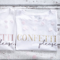 Oversize-Tshirt "Confetti please" platin von Mellow Words