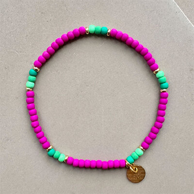 Armband Mini Roc "fuchsia" von Super Gem