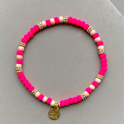 Armband Roc "Stripe Pink Peach" von Super Gem