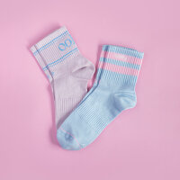 Socken "Midi Pastel Ocean Breeze" von ooley 35-38 flieder/hellblau