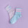 Socken "Midi Pastel Ocean Breeze" von ooley 35-38 flieder/hellblau