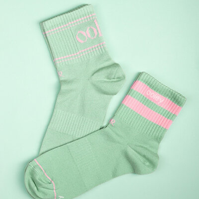 Socken "Midi Bubble Gum" von ooley 39-43 breite Streifen