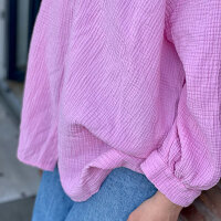Musselinbluse regular "rosa"