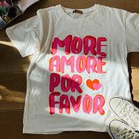 T-Shirt "More Amore white" One Size