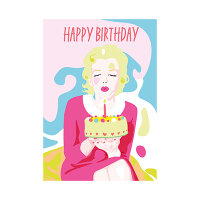 Postkarte luminous "Happy Marylin" von Nobis...