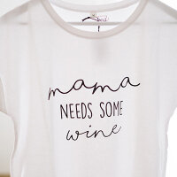 Oversize-Tshirt "mama needs some wine" schwarz...