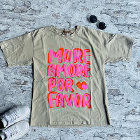 T-Shirt "More Amore beige" One Size