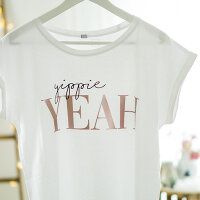 Oversize-Tshirt "Yippie Yeah" roségold...