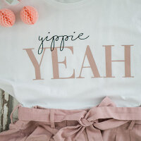Oversize-Tshirt "Yippie Yeah" roségold von Mellow Words