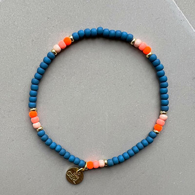 Armband Mini Roc "Orange Dark Sea" von Super Gem