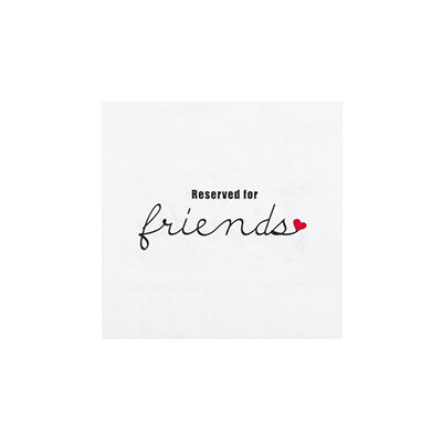Serviette 33x33 "Reserved for friends" von Räder