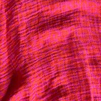 Musselinbluse regular "Leo pink-orange"