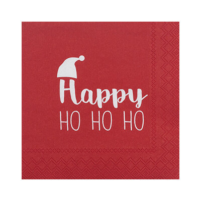 Cocktailserviette 25x25 "Happy HO HO" von Räder