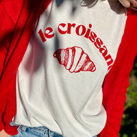 T-Shirt "Le Croissant" rot One Size