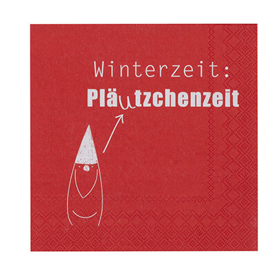 Serviette 33x33 "Winterzeit. Pläutzchenzeit" von Räder