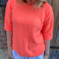 T-Shirt Pullover mit Alpaka "Neon peach" von Sarah & Sally