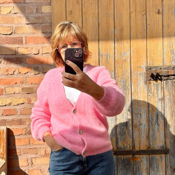 Alpaka Cardigan "Candy Pink" von Sarah & Sally