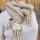 Karierter Schal mit Fransen beige