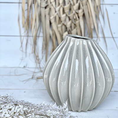 Vase wide Rainy Day von Broste Copenhagen 15cm
