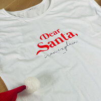 Oversize-Tshirt "Dear Santa" von Mellow Words XXL