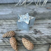 Teelicht Stern silber