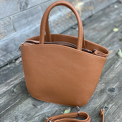 Tote Bag "Linea" cognac