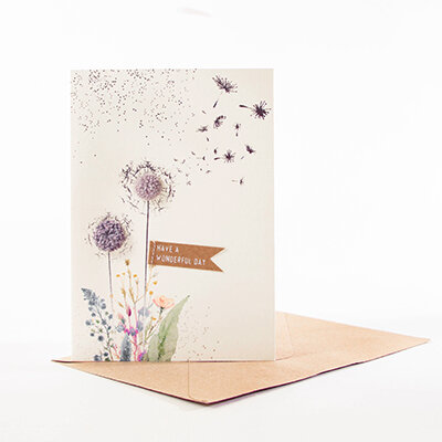 Pompomkarte Pusteblume "Have a wonder" von Good old friends #1