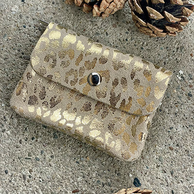 Leder-Portemonnaie S Leo gold