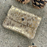 Leder-Portemonnaie S Leo gold